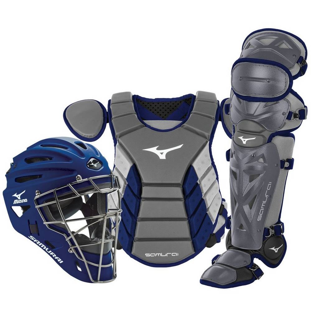 Catchers Gear Mizuno Baseball Samurai Adult 16" Boxed Uomo - Grigie/Blu Marino - 71235-TOBK